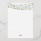 Invitation En Aluminium Gold et bleu élégant Graduation Class de 2025 (Verso)