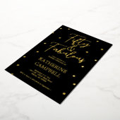 Invitation En Aluminium Gold Fifty and Fabulous Script 50th Birthday  (Rotation)