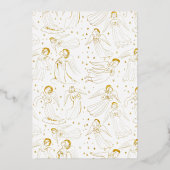Invitation En Aluminium  gold foil angels catholic Host First Communion (Verso)