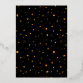 Invitation En Aluminium Gold Foil Chat noir Halloween fête d'anniversaire (Verso)