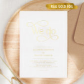 Invitation En Aluminium Gold Foil Classic Script Nous faisons des invitati