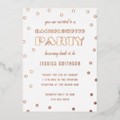 Invitation En Aluminium Gold Foil Confetti Bachelorette (Recto)