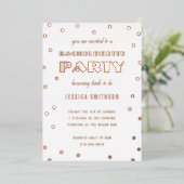 Invitation En Aluminium Gold Foil Confetti Bachelorette (Debout devant)