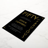 Invitation En Aluminium Gold Foil Fifty and Fabulous 50th Birthday Party (Rotation)
