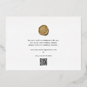 Invitation En Aluminium Gold Foil Mariage moderne unique Enregistrer notre (Verso)