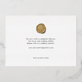 Invitation En Aluminium Gold Foil Mariage Unique Moderne Économisez Notre  (Verso)