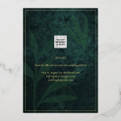 Invitation En Aluminium Gold Foil MERCI photo Collage moderne QR CODE (Verso)