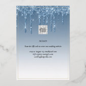 Invitation En Aluminium Gold Foil MERCI photo Collage moderne QR CODE (Verso)