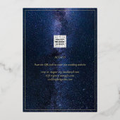 Invitation En Aluminium Gold Foil MERCI photo Collage moderne QR CODE (Verso)