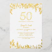 Invitation En Aluminium Gold Foil Nous faisons toujours Mariage Anniversai (Recto)