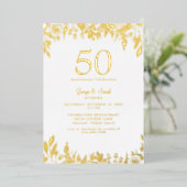 Invitation En Aluminium Gold Foil Nous faisons toujours Mariage Anniversai (Debout devant)