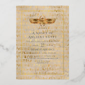 Invitation En Aluminium Gold Foil parti (Recto)