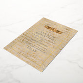 Invitation En Aluminium Gold Foil parti (Rotation)