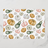 Invitation En Aluminium Gold Foil Petit Citrouille Boho fête d'anniversair (Verso)