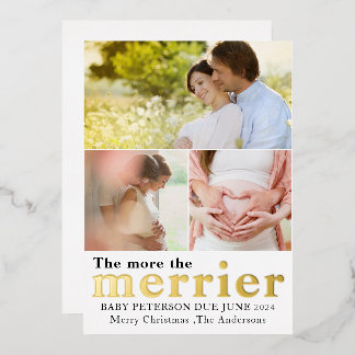Invitation En Aluminium Gold Foil Plus Les Photos De Grossesse Les Plus Me