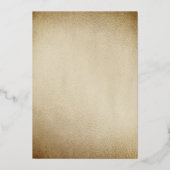 Invitation En Aluminium GOLD FOIL Rouge Papillon Quinceanera (Verso)