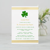 Invitation En Aluminium Gold Foil St. Patrick's Day Party Real (Debout devant)