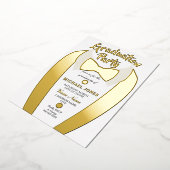 Invitation En Aluminium Gold Foil Tuxedo Suit Graduation Grad Party (Rotation)