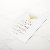 Invitation En Aluminium Gold Ginkgo Leaf mariage élégant (Rotation)