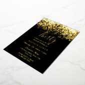 Invitation En Aluminium Gold Parties scintillant Black 30th Birthday Party (Rotation)
