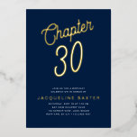 Invitation En Aluminium Gold Script Chapitre 30 Blue 30th Birthday Party<br><div class="desc">Célébrez vos 30 ans de style avec ce script doré chatoyant "Hello 30" Anniversaire Foil Invitation. Un arrière - plan bleu luxueux encadre la scène élégante avec du texte or chic dans une police de script invitant. Ajoutez votre libellé personnalisé pour en faire une invitation unique qui commencera votre célébration...</div>