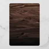 Invitation En Aluminium Gold Script Rustic Enregistrer Le Mariage Date (Verso)