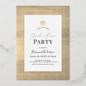 Invitation En Aluminium Gold Tassel Blanc 2 Photo Graduation (Verso)