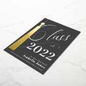 Invitation En Aluminium Gold Tassel Grey Graduation (Rotation)