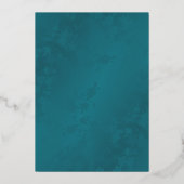 Invitation En Aluminium Gold Teal Floral Wedding (Verso)