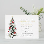 Invitation En Aluminium Gold traditionnel Arbre à eau Noël (Debout devant)