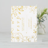 Invitation En Aluminium Golden Elegant Mariage RSVP Real Gold (Debout devant)