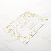 Invitation En Aluminium Golden Elegant Mariage RSVP Real Gold (Rotation)