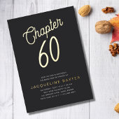Invitation En Aluminium Golden Script Chapitre 60 60e fête d'anniversaire