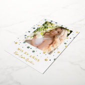 Invitation En Aluminium Golden Snowflake Quinceañera espagnol Whimsical (Rotation)