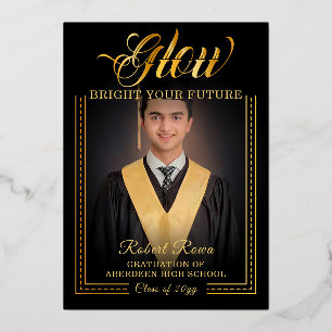 Invitation En Aluminium Golden touch Glisser votre avenir