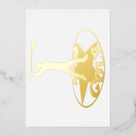 Invitation En Aluminium Golf - un jeu merveilleux (Recto)