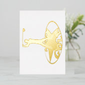 Invitation En Aluminium Golf - un jeu merveilleux (Debout devant)