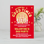 Invitation En Aluminium Good Times Super Red Valentine's Day (Debout devant)