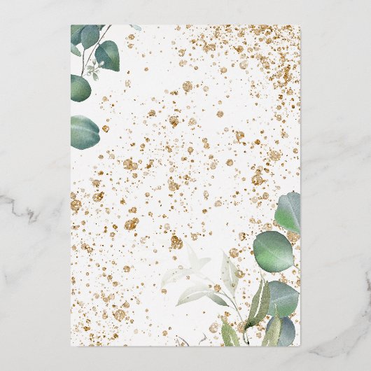 INVITATION EN ALUMINIUM GORGEANT MARIAGE D'OR (Verso)