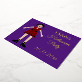 Invitation En Aluminium Gothique Halloween Vampire Lady Custom (Rotation)