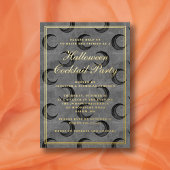 Invitation En Aluminium Gothique Moon Halloween Cocktail Party Gold