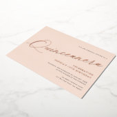 Invitation En Aluminium Gracity Script Quinceañera Anniversaire Fête VRAI (Rotation)