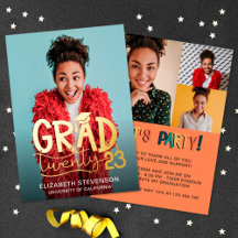 Grad 2023 audacieuse fête de graduation 4 photo or