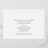Invitation En Aluminium GRAD PHOTO 2024 or à script simple moderne (Verso)