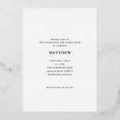 Invitation En Aluminium Grad Photo Retro Class of 2023 Graduation (Verso)