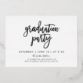 Invitation En Aluminium Graduate 2022 Trendy 3 Photo Collage Party (Verso)