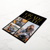 Invitation En Aluminium Graduate 2024 Photo Collage Graduation Party Gold (Rotation)