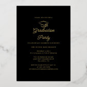 Invitation En Aluminium Graduate 2024 Photo Collage Graduation Party Gold (Verso)