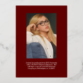 Invitation En Aluminium Graduate Photo Geometry Maroon Graduation Party (Verso)