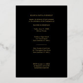 Invitation En Aluminium Graduates Golden Black Whimsical Calligraphy Photo (Verso)